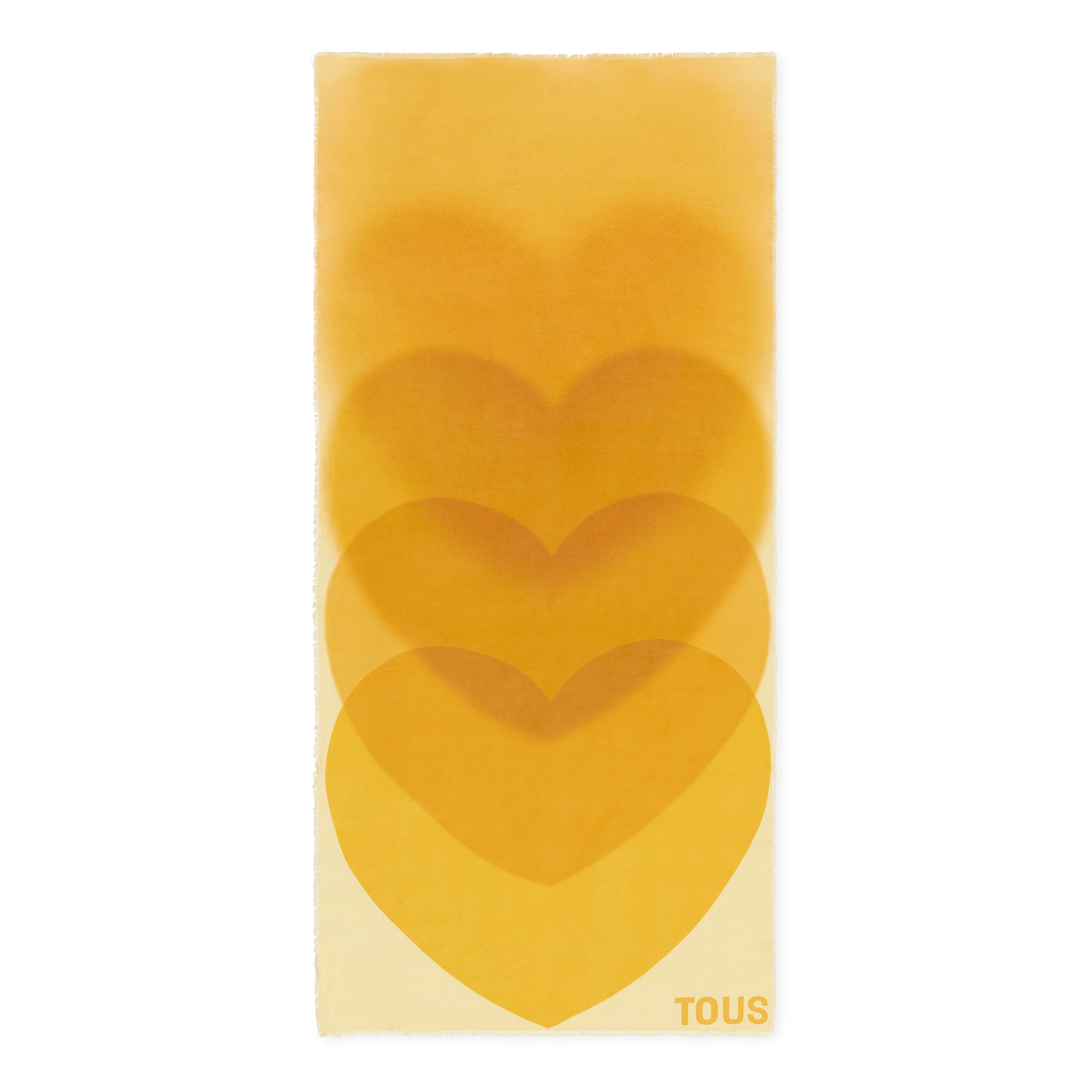 Mustard-yellow Foulard TOUS Blurry Heart