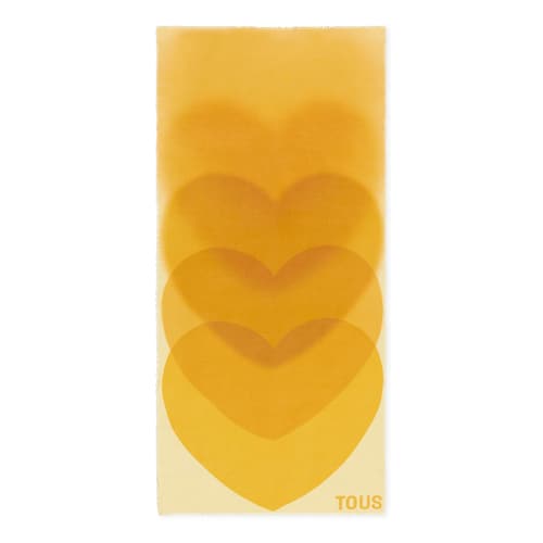 Mustard-yellow Foulard TOUS Blurry Heart