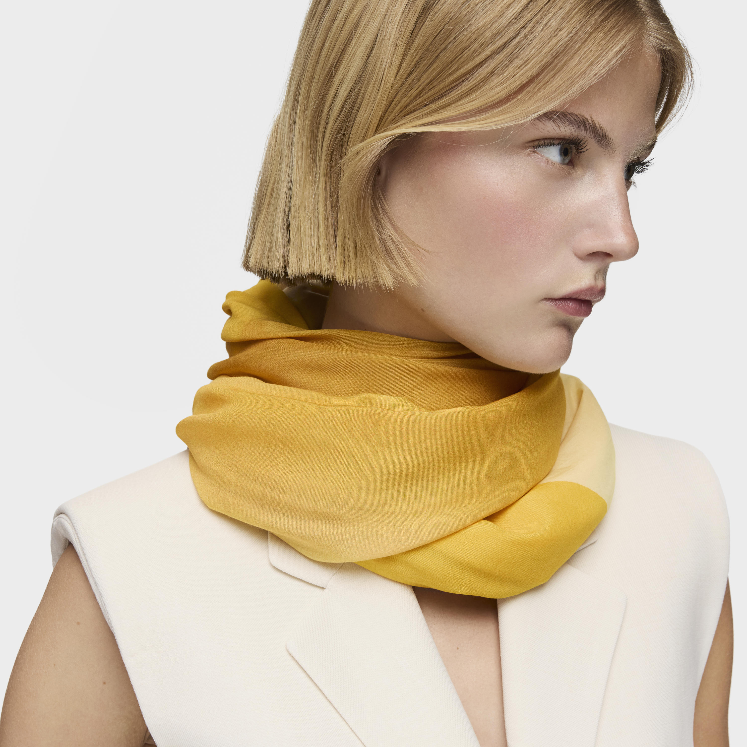 Mustard-yellow Foulard TOUS Blurry Heart