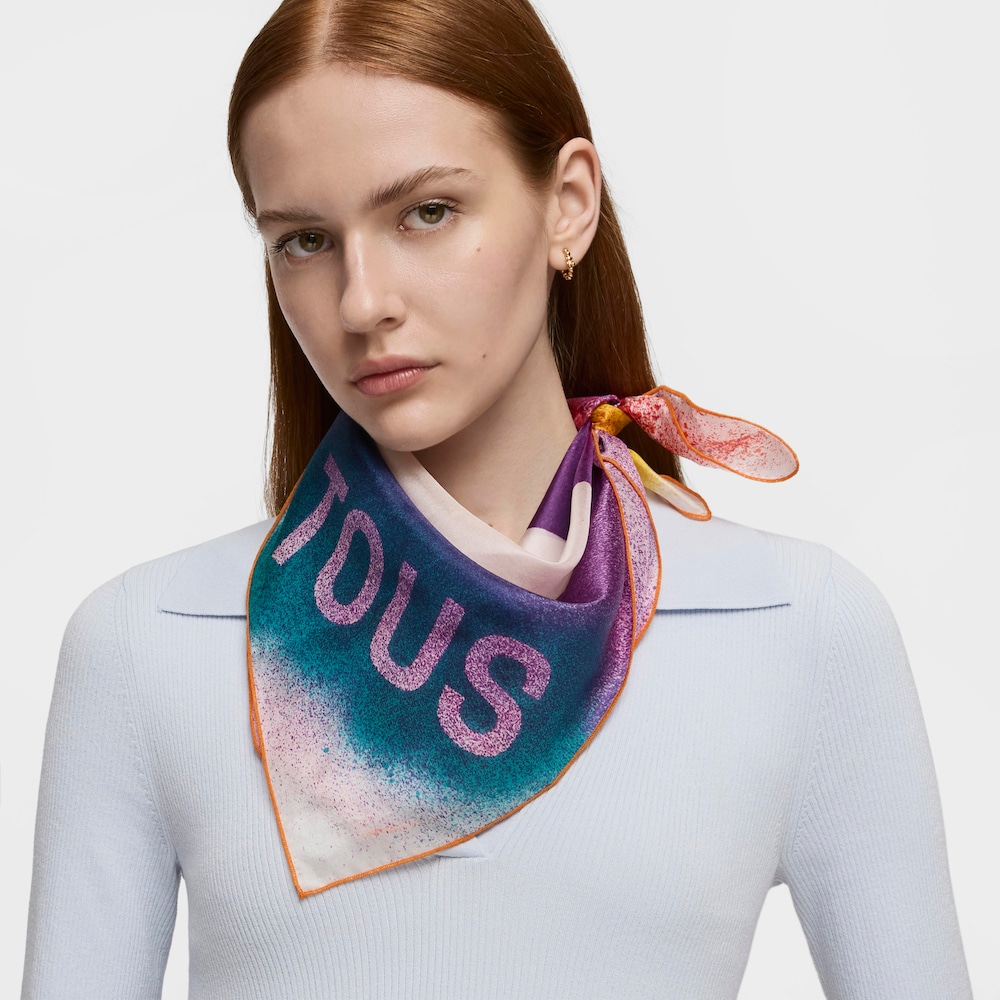 Beige square Scarf TOUS Heart