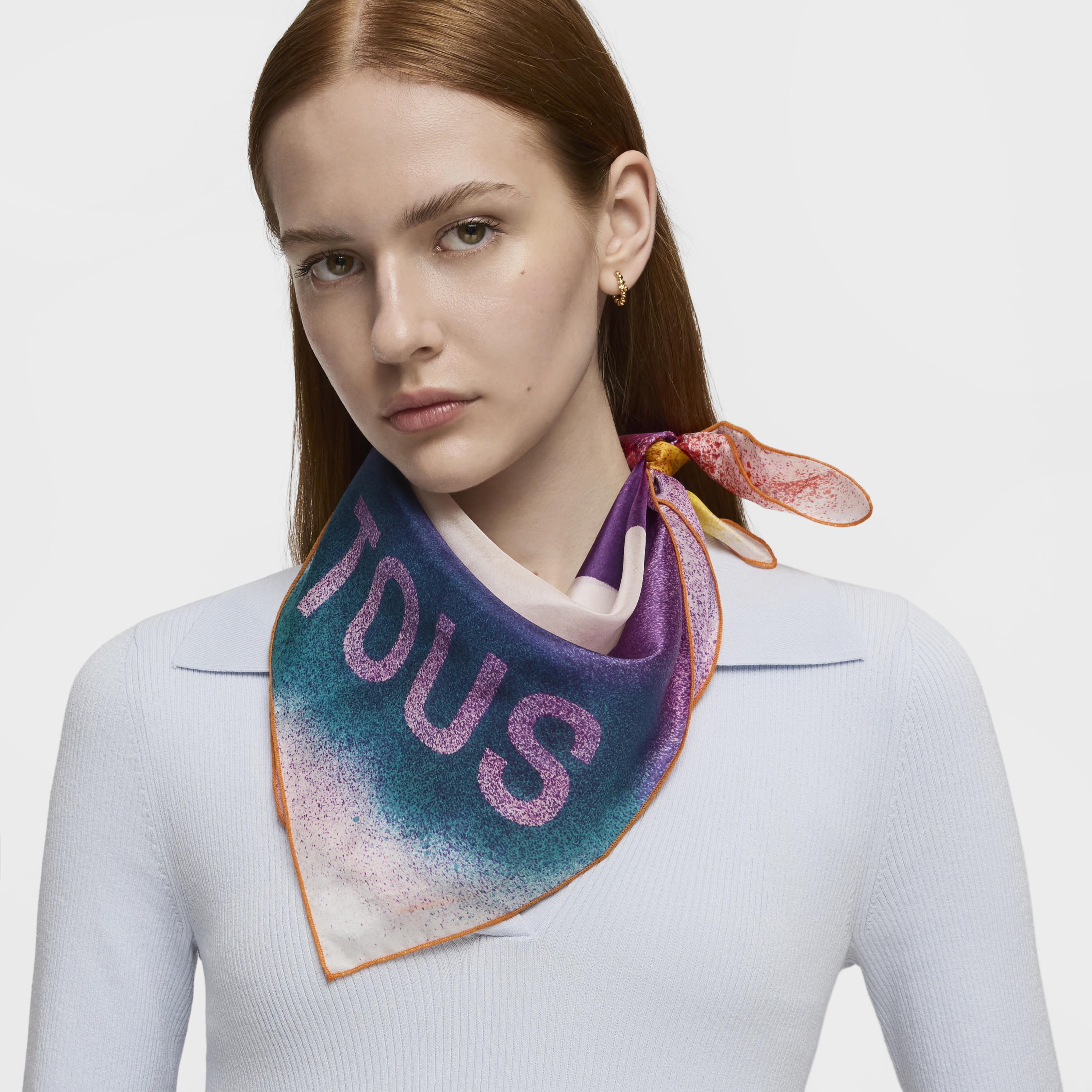 Beige square Scarf TOUS Heart