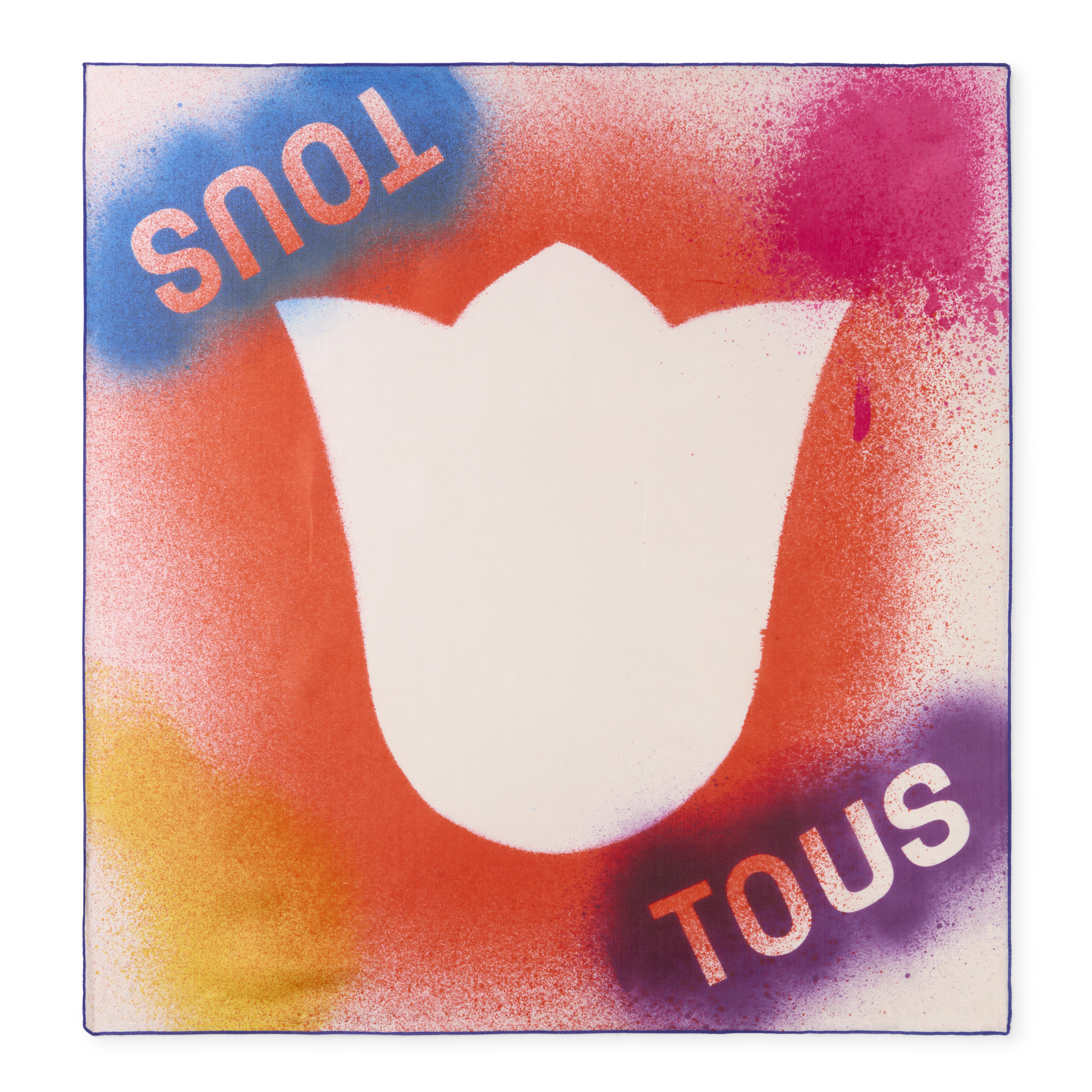 Orange square Scarf TOUS Tulip