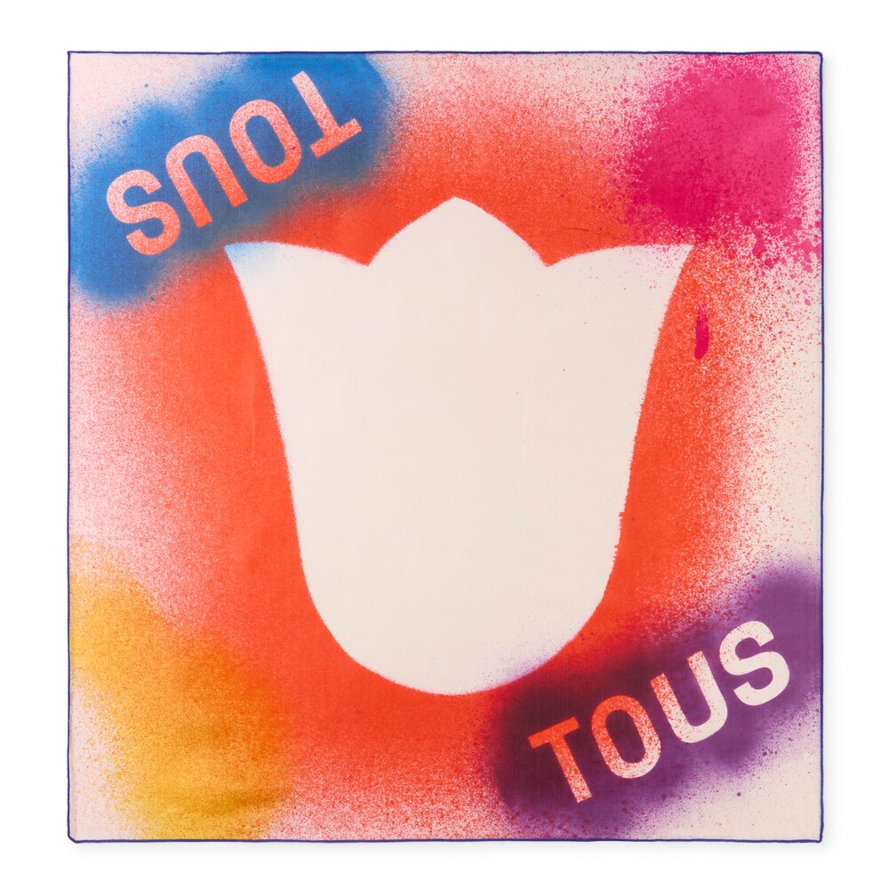 Orange square Scarf TOUS Tulip