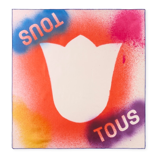 Orange square Scarf TOUS Tulip