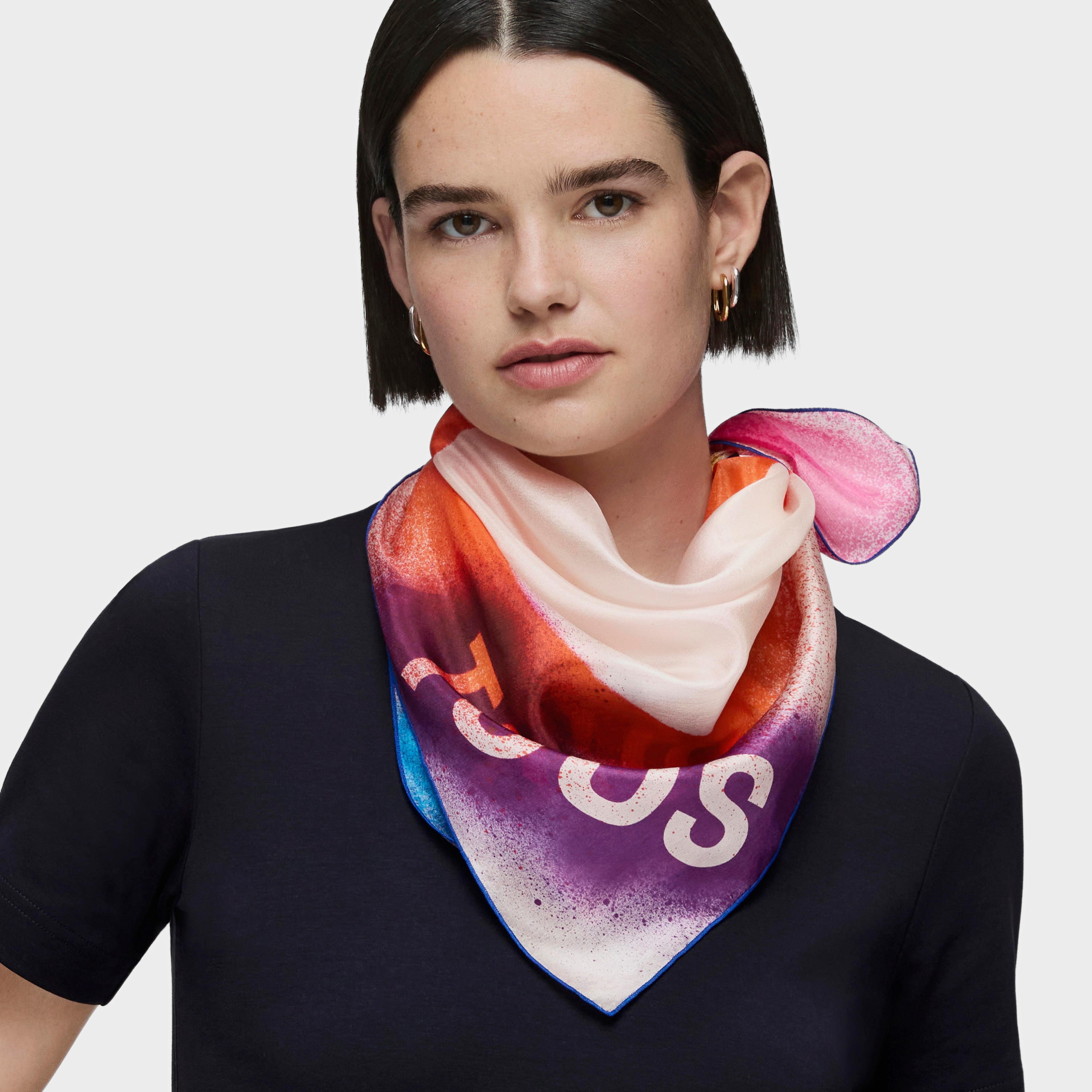 Orange square Scarf TOUS Tulip