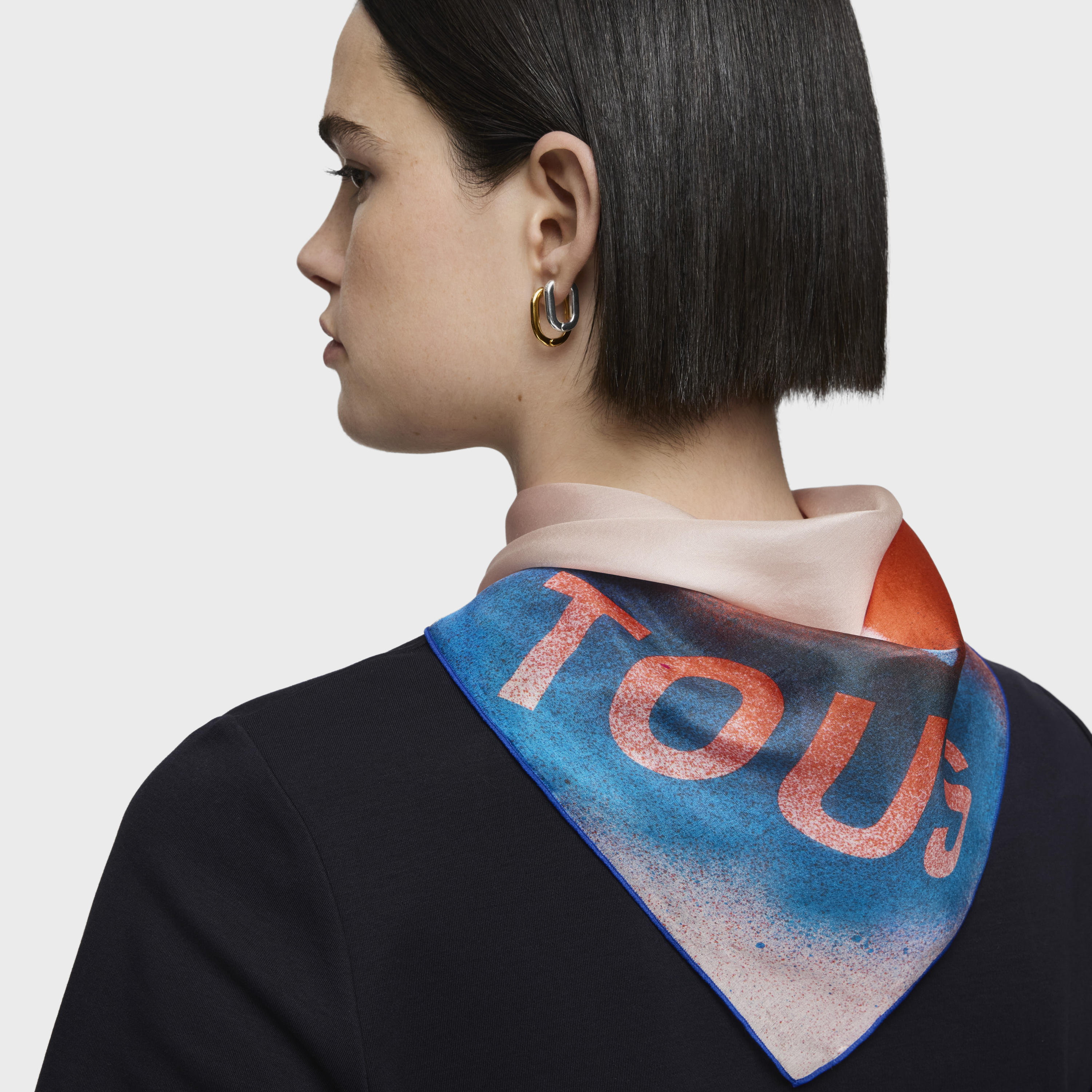 Orange square Scarf TOUS Tulip