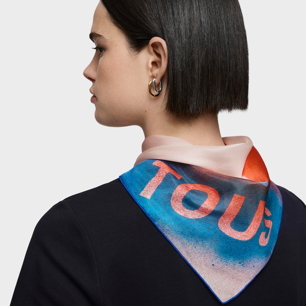 Orange square Scarf TOUS Tulip