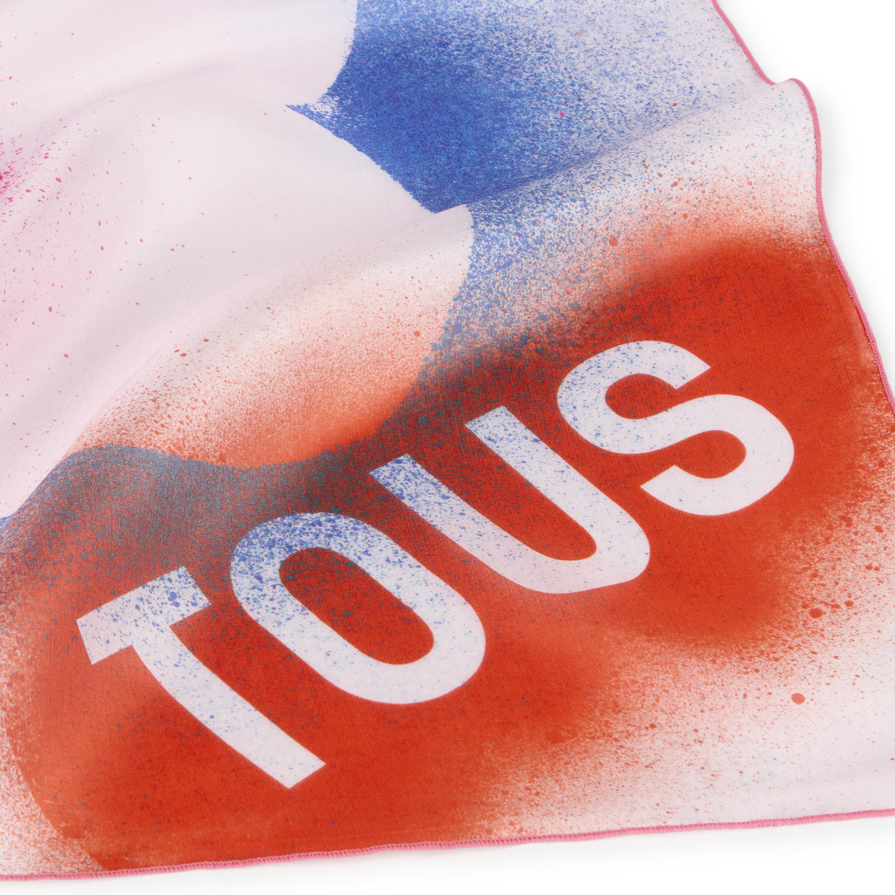 Pale pink square Scarf TOUS Flower