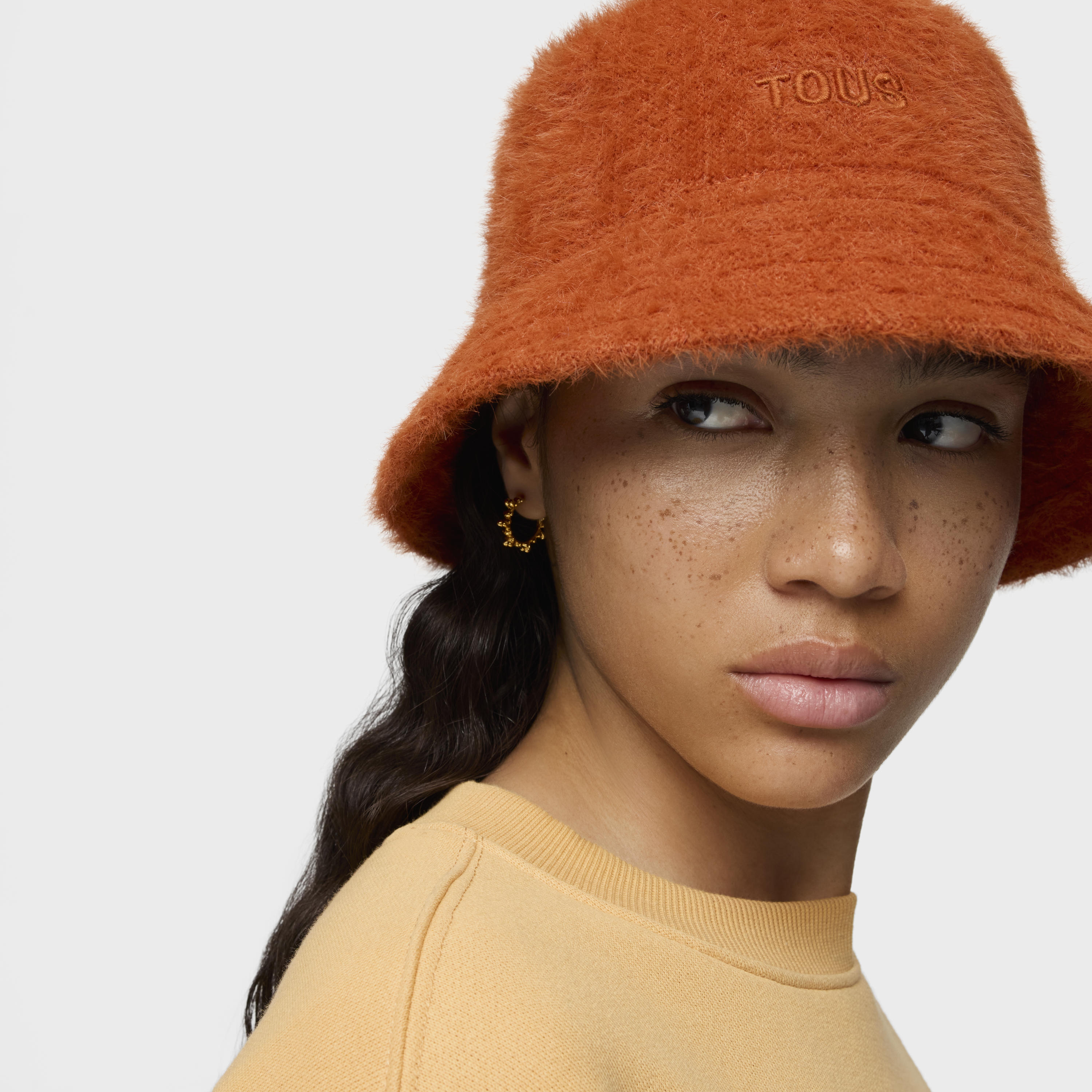 Orange Beanie TOUS Fluffy