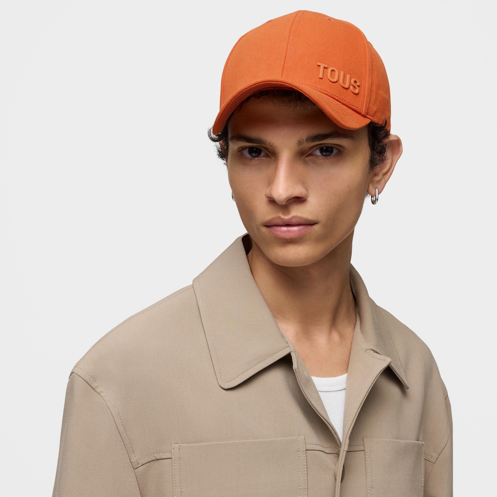 Orange Cap TOUS Logo Metal