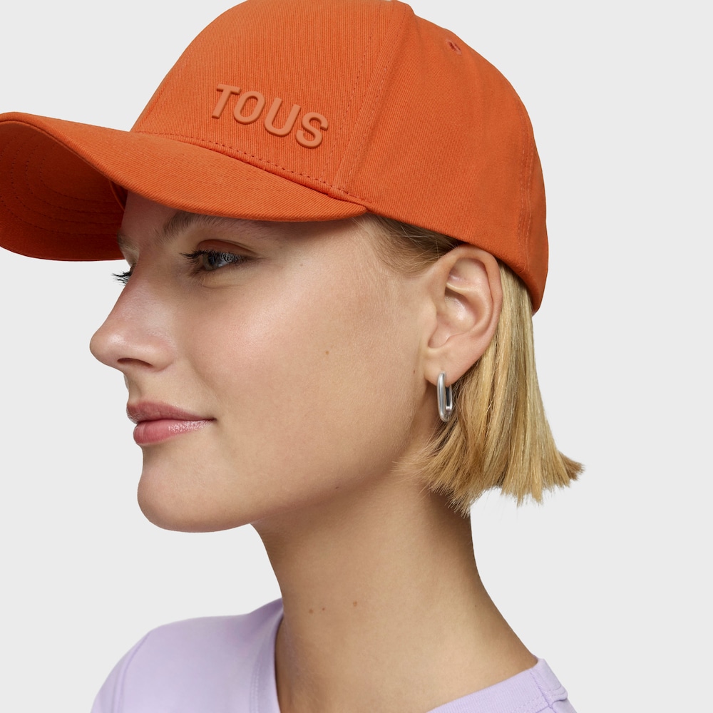 Orange Cap TOUS Logo Metal