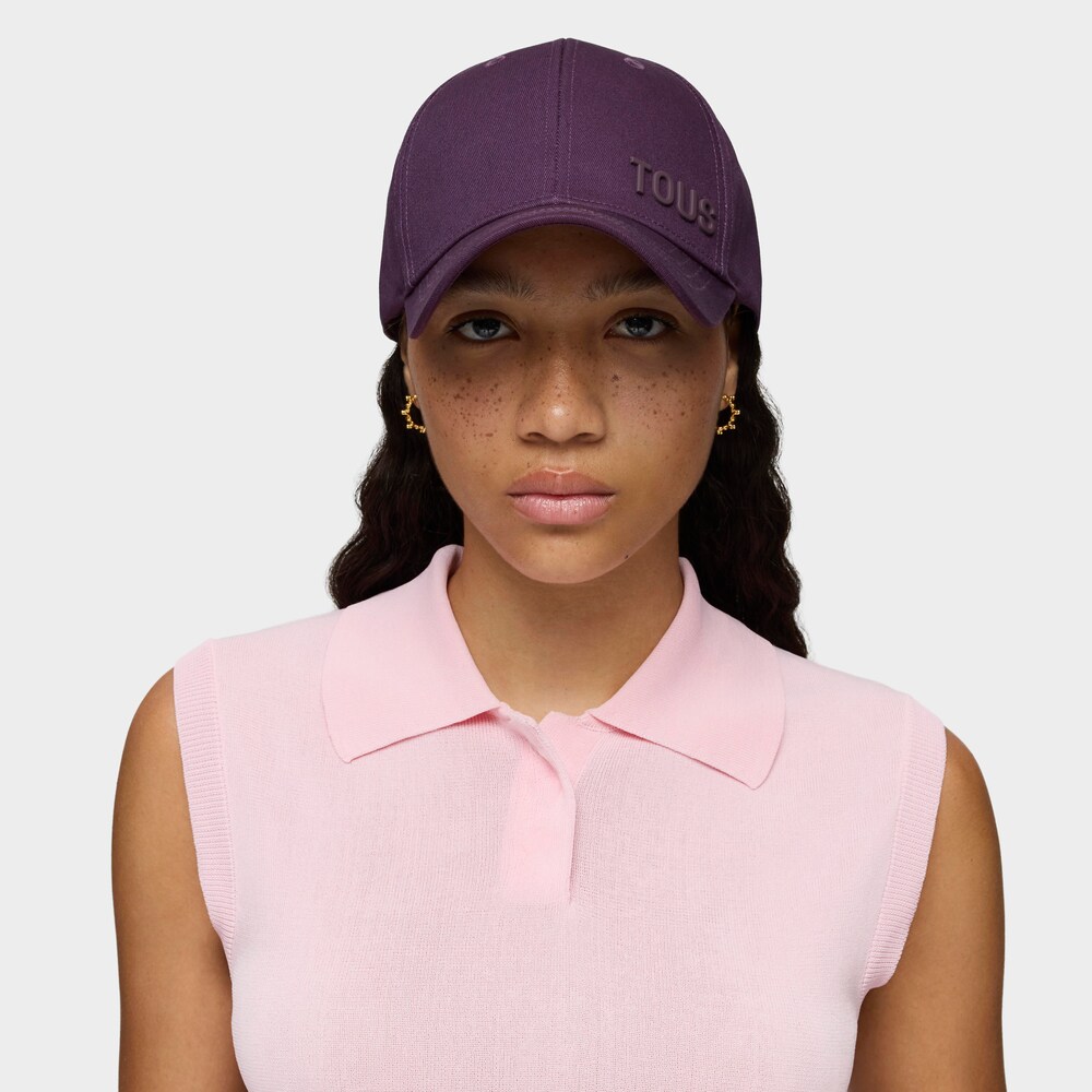 Gorra morada TOUS Logo Metal