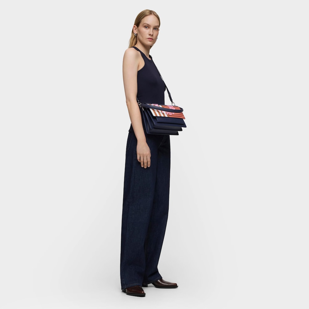 Medium navy blue Audree Crossbody bag TOUS Hanna image number 4