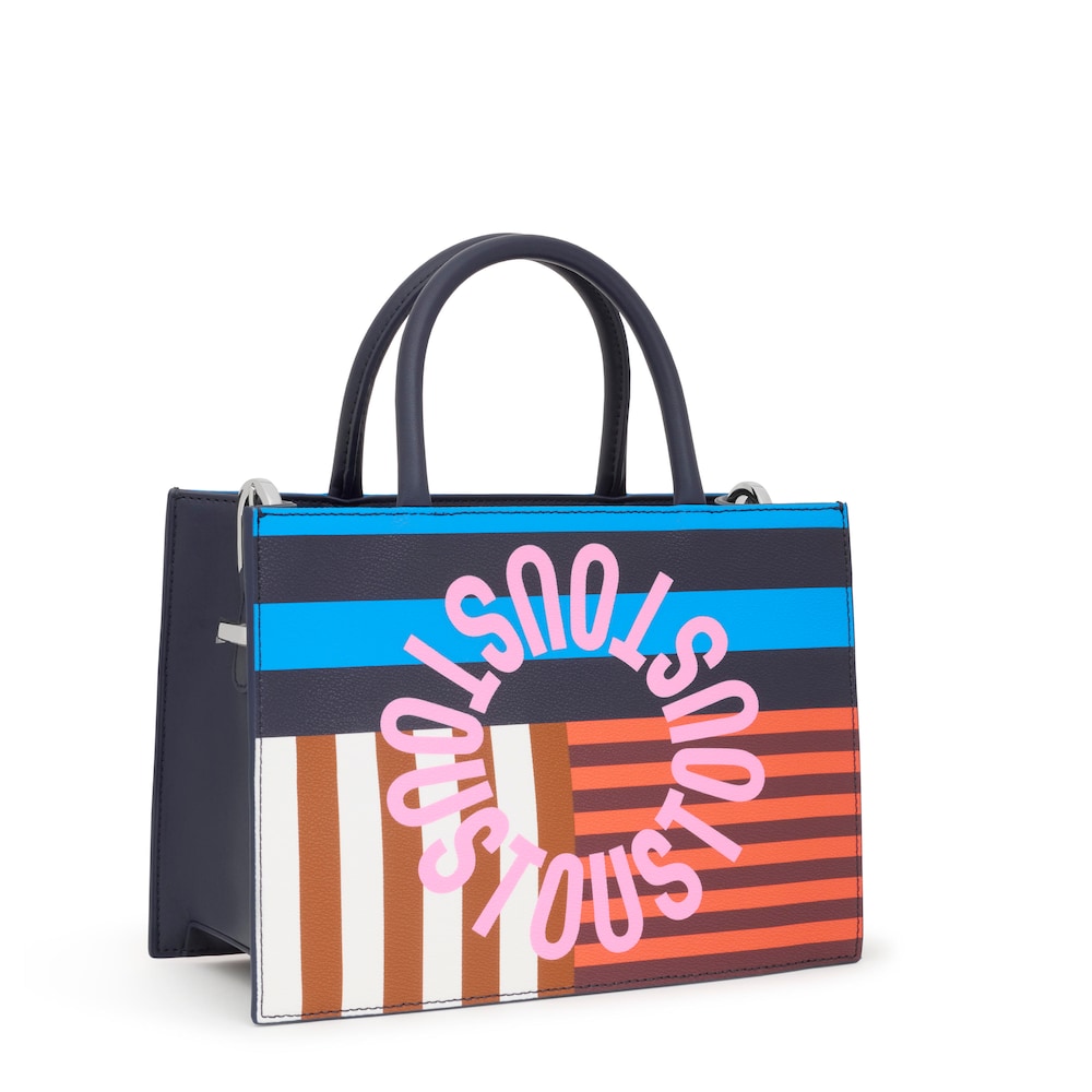 Medium navy blue Amaya Shopping bag TOUS Hanna image number 1
