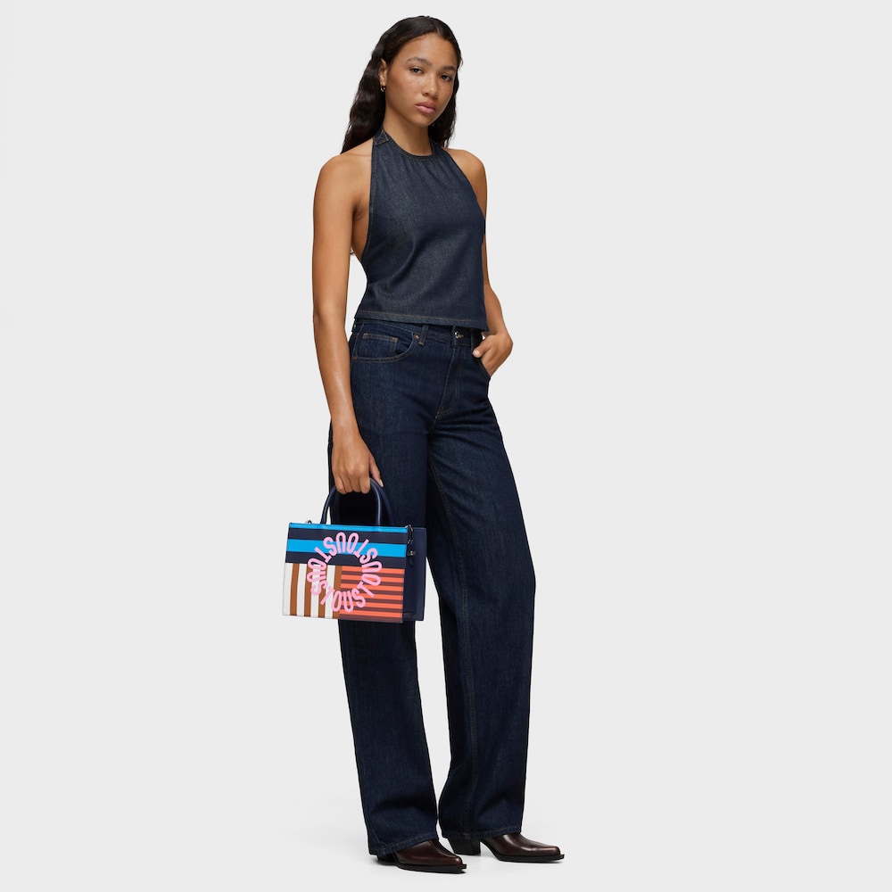 Medium navy blue Amaya Shopping bag TOUS Hanna image number 4