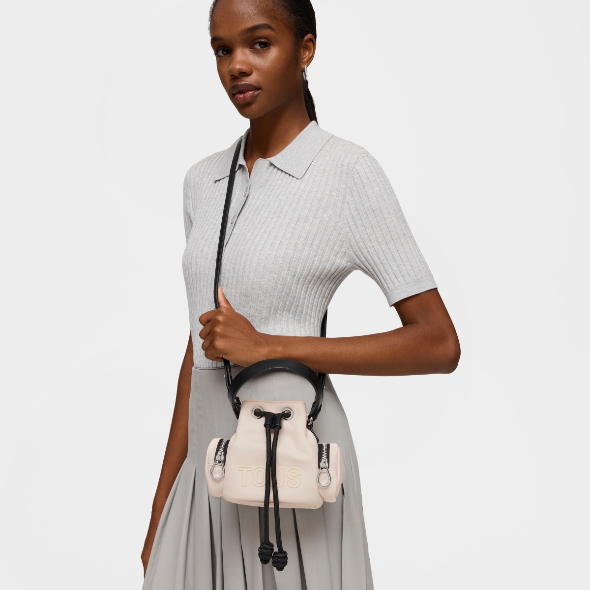 Beige mini Bucket bag TOUS Roomy