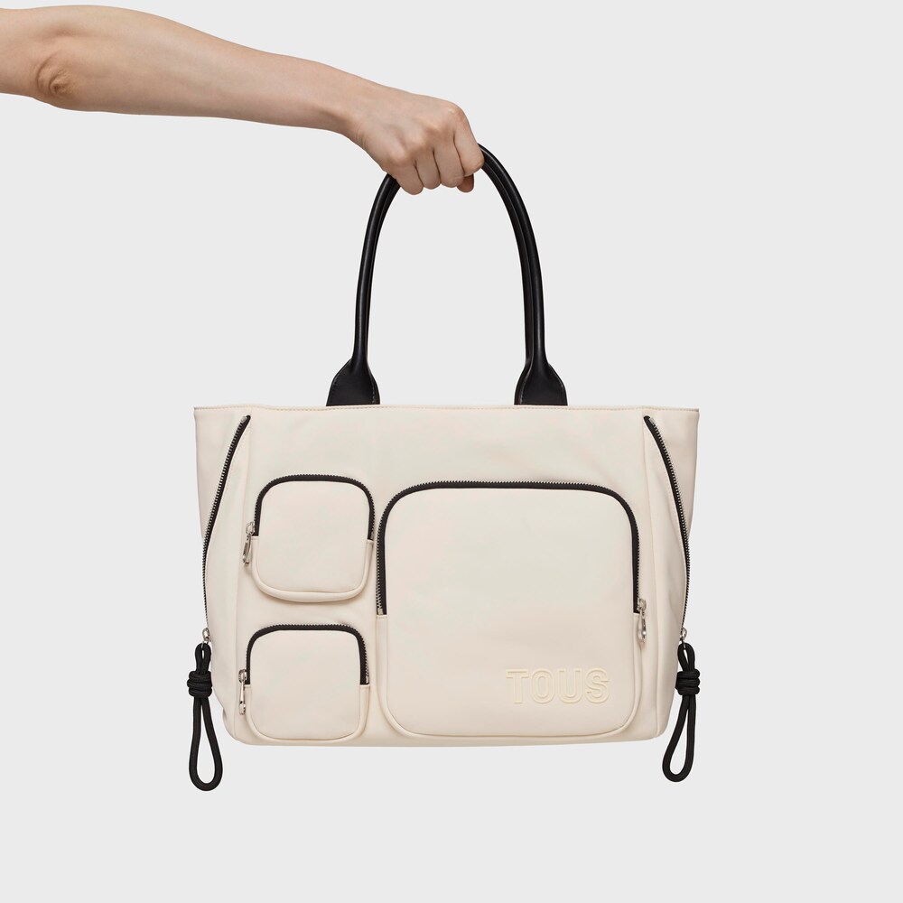 Large beige Shopping bag TOUS Roomy