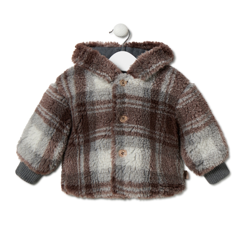 Abrigo con capucha Black marr&oacute;n