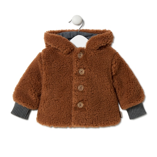 Coat with hood in Grey orange image number 0