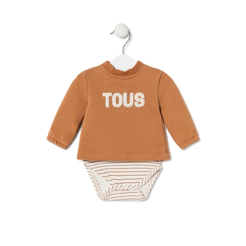 Body com camisola de beb&eacute; Classic cor-de-laranja image number 0