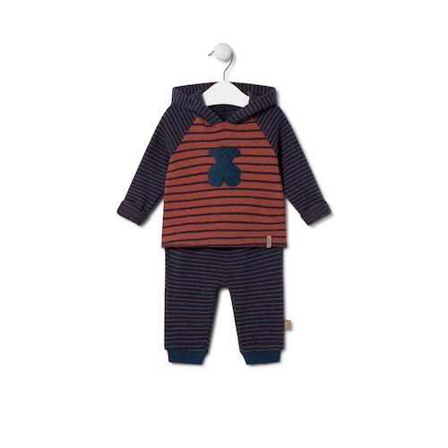 Conjunto de menino às riscas Blue azul marinho