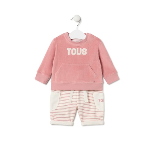 Conjunto de bebé Classic cor-de-rosa