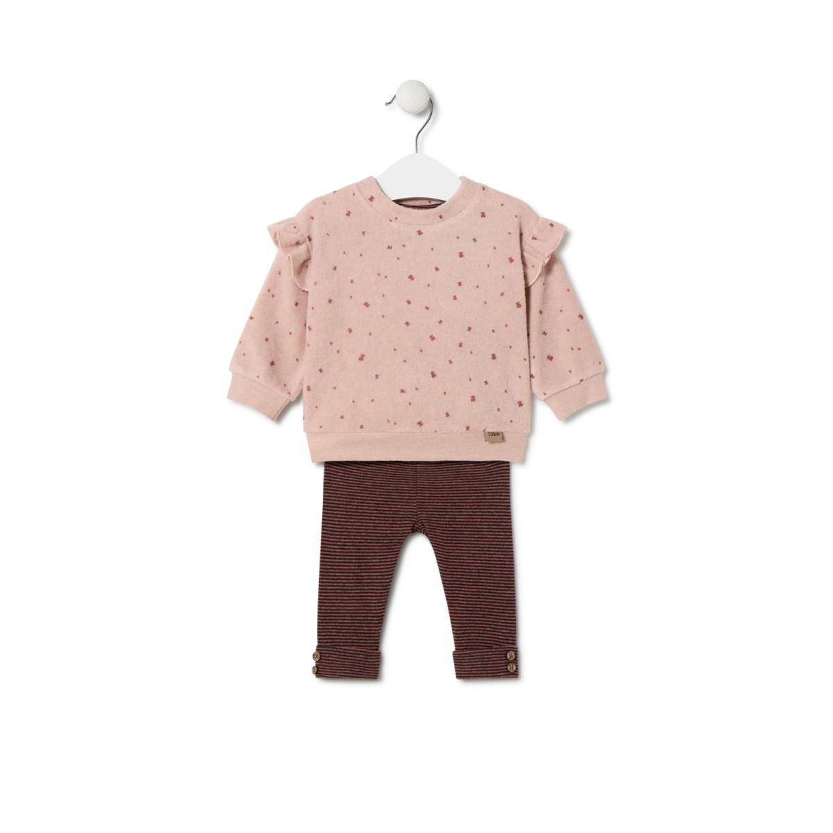 Tous - Conjunto De Niña Con Osos Y Rayas Pink Rosa - Rosa