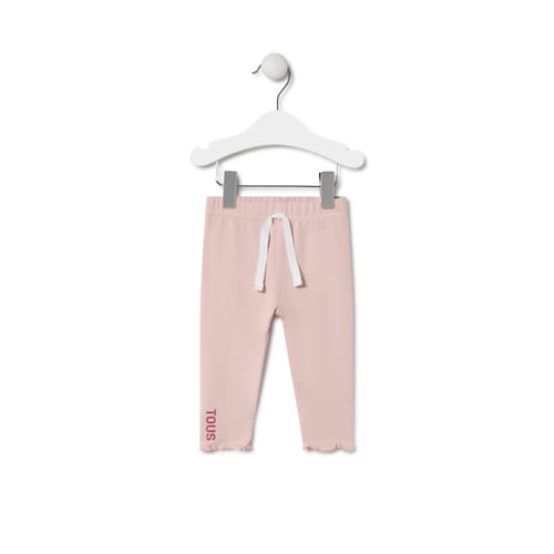 Leggings de menina Casual cor-de-rosa