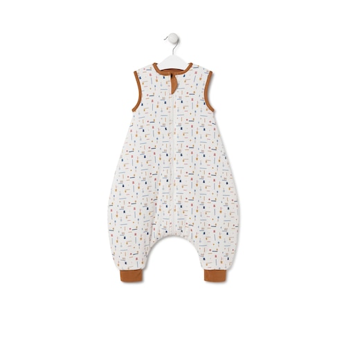 Pijama saquinho de bebé Geome cor única