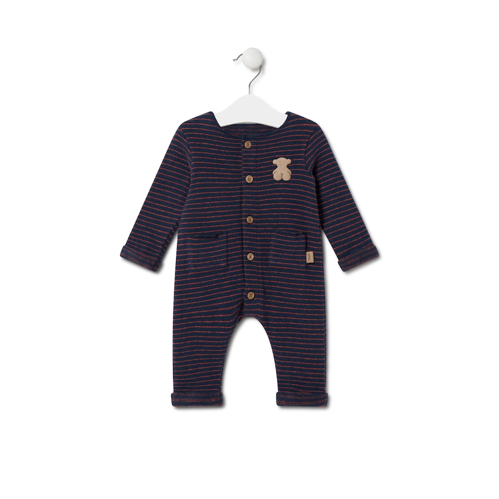 Babygrow de beb&eacute; &agrave;s riscas Blue azul marinho