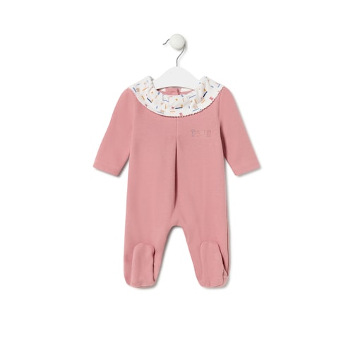 Babygrow de bebé Geome cor-de-rosa