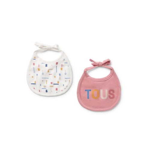 Conjunto de babetes de beb&eacute; Geome cor-de-rosa image number 0