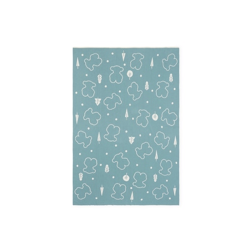 Manta de beb&eacute; reversible Nilo osos azul