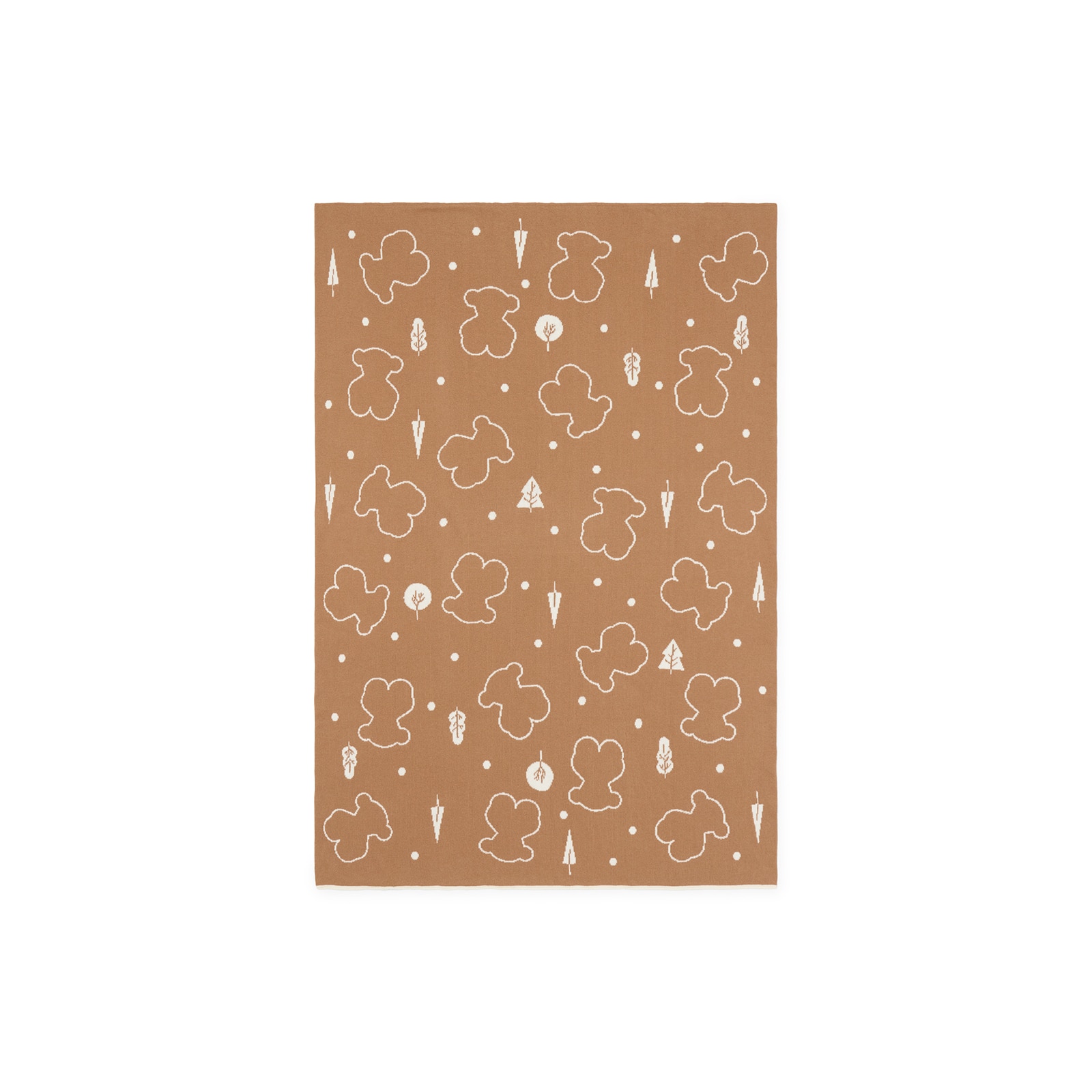 Reversible baby blanket in Nilo bears brown