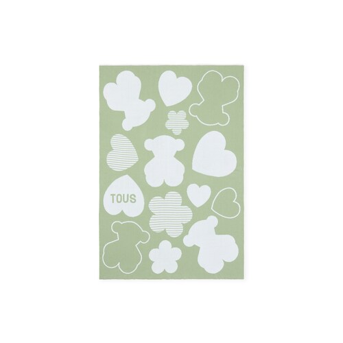 Reversible baby blanket in Nilo multi-motifs mist image number 0