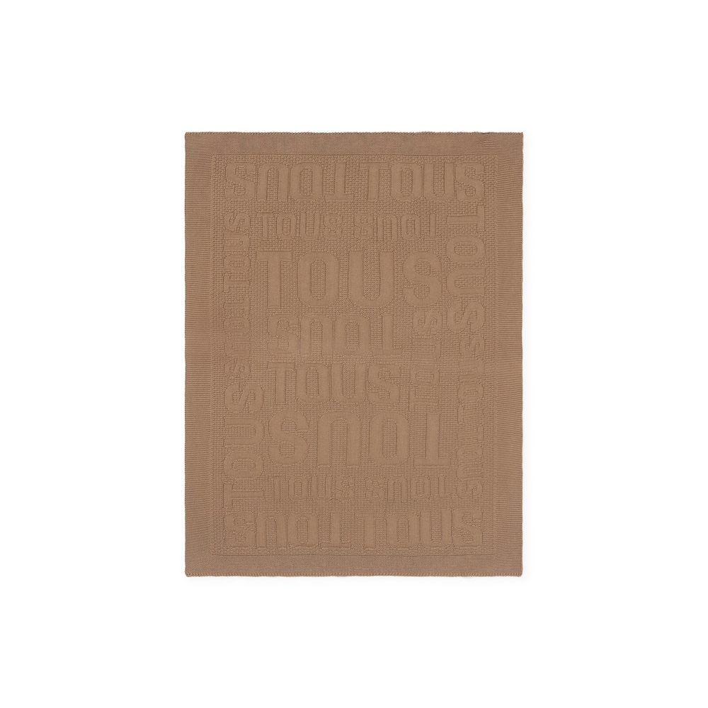 Manta de beb&eacute; Nilo logo TOUS beige