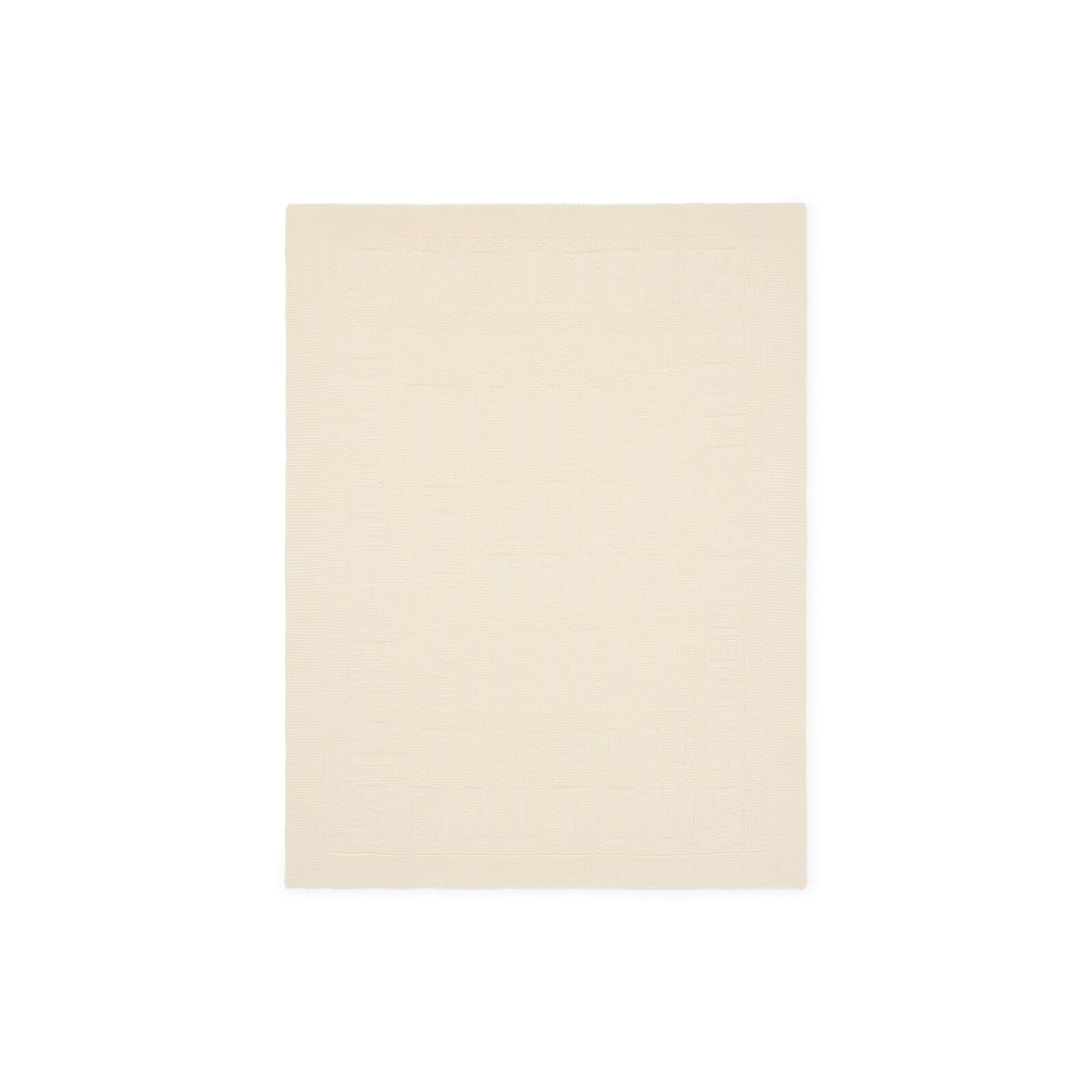 Baby blanket in Nilo TOUS logo ecru