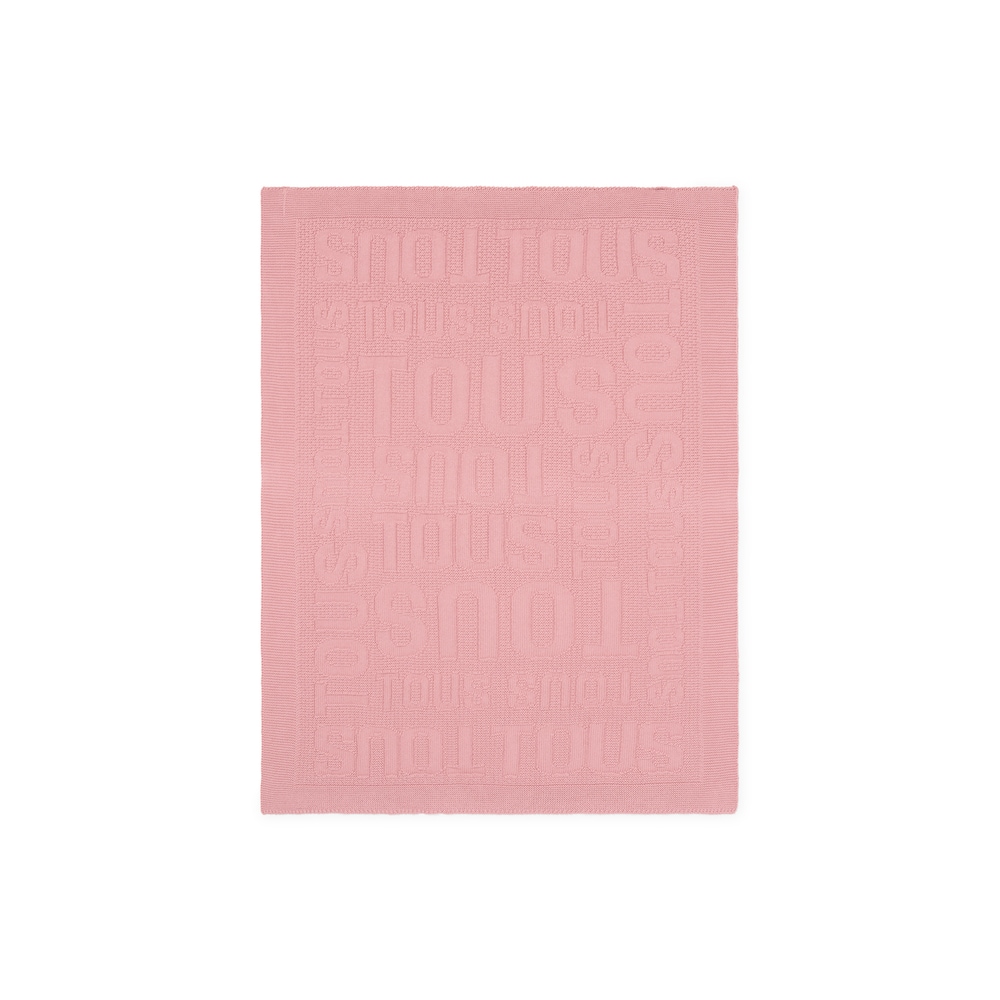 Manta de beb&eacute; Nilo logo TOUS rosa