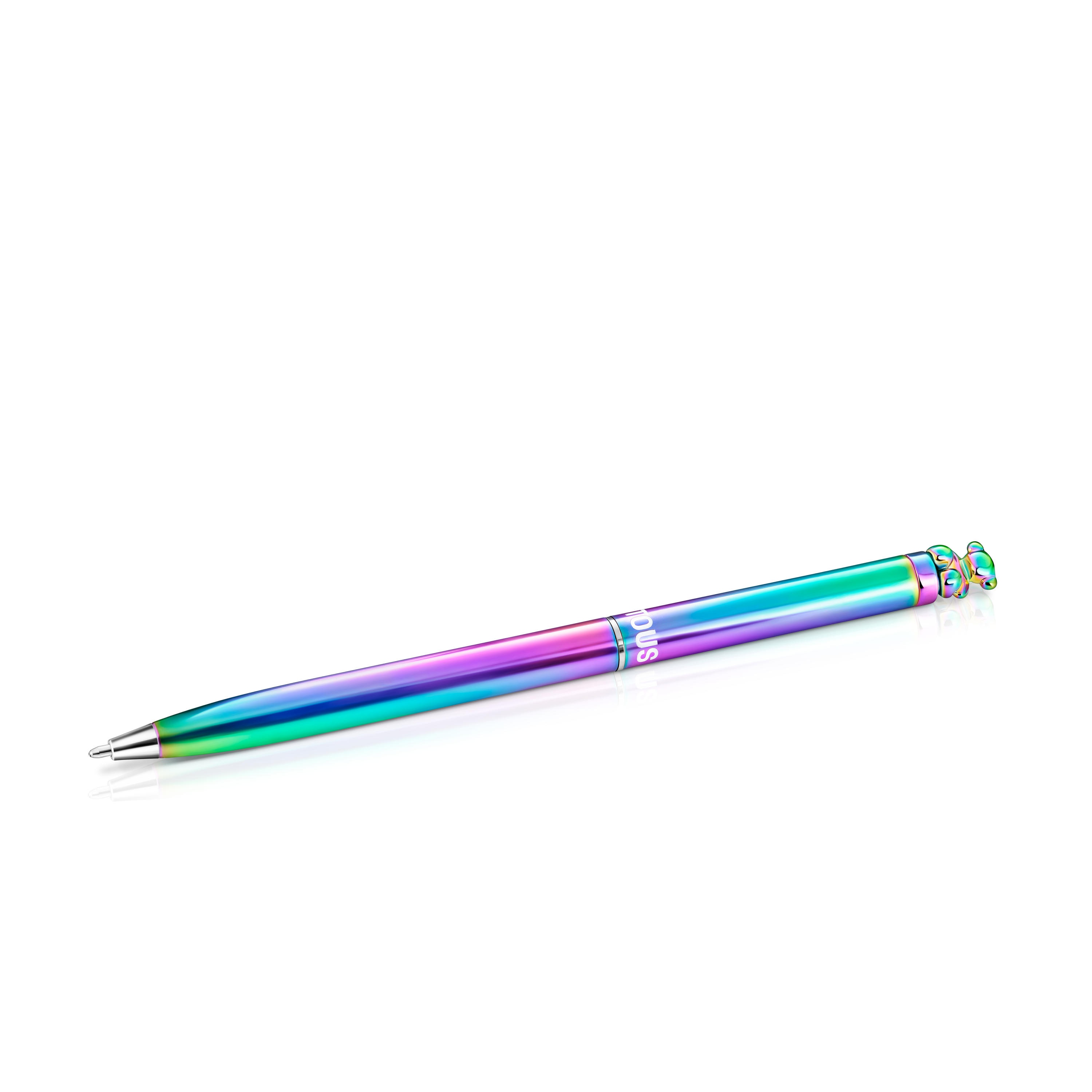 Iridescent chrome Pen with bear Bold Bear