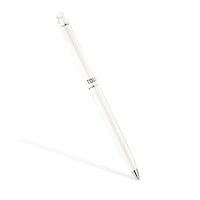 Ivory-colored chrome Pen with bear Bold Bear