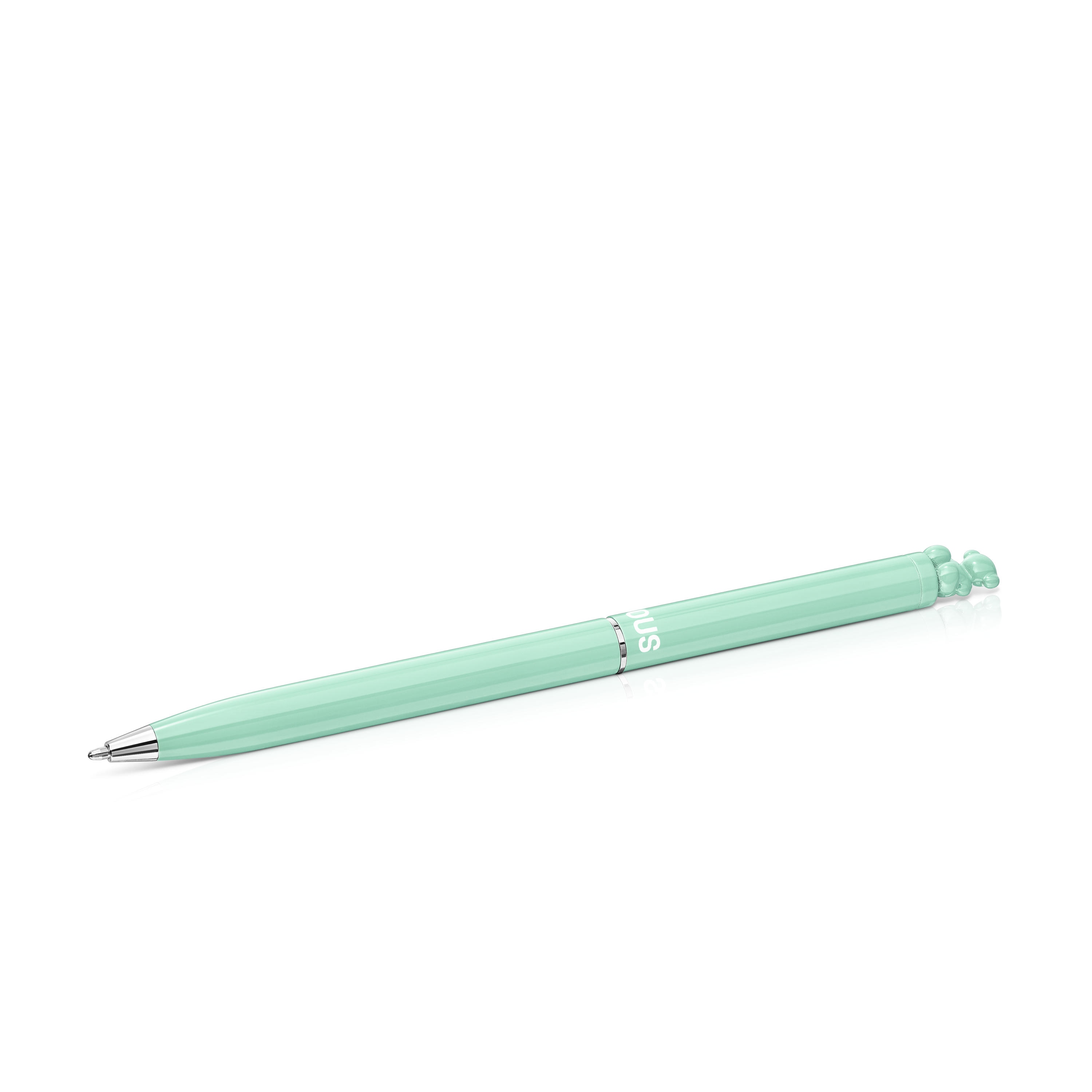 Mint green chrome Pen with bear Bold Bear