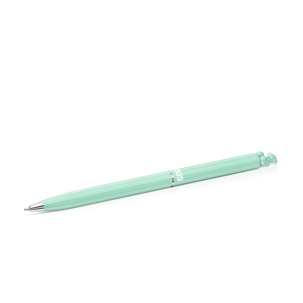 Mint green chrome Pen with bear Bold Bear