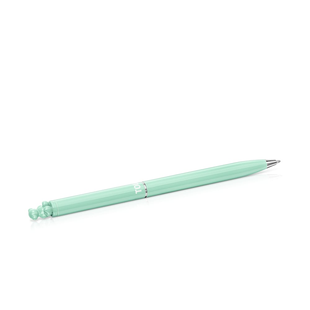 Mint green chrome Pen with bear Bold Bear
