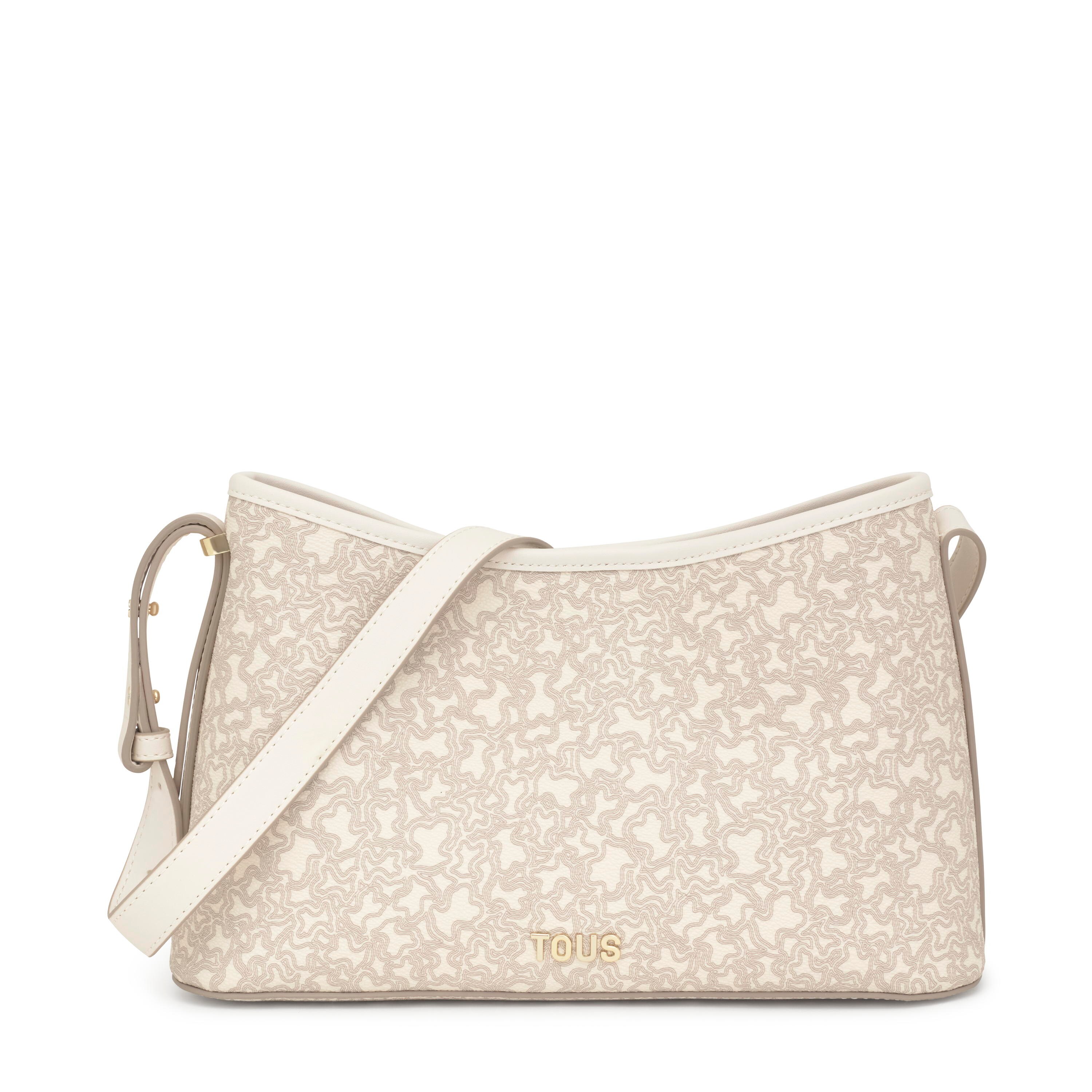 Large beige Crossbody bag Kaos Mini Lines