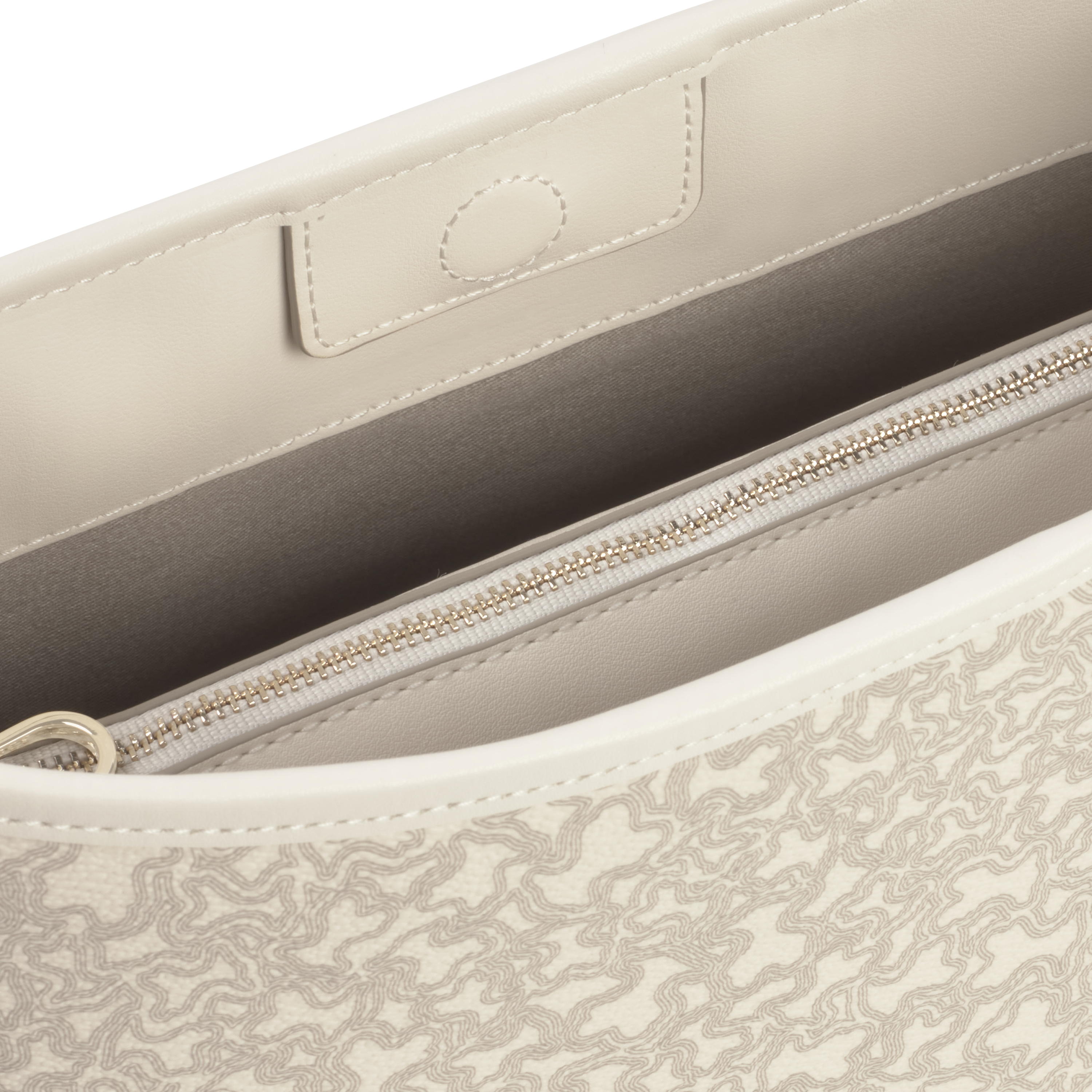 Large beige Crossbody bag Kaos Mini Lines