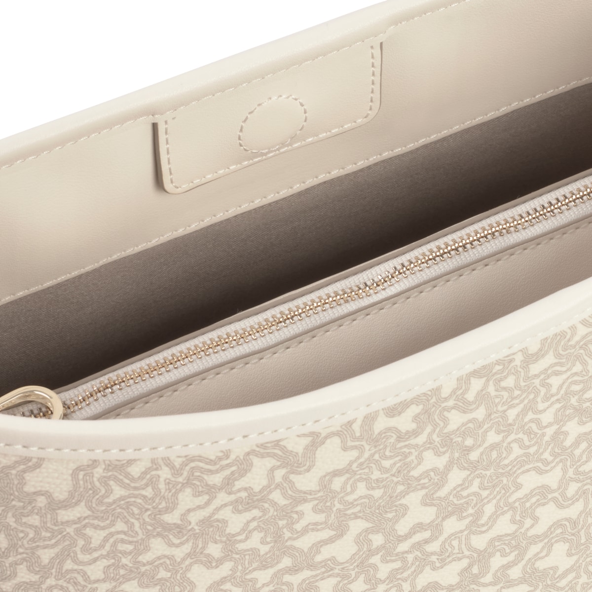 Large beige Crossbody bag Kaos Mini Lines