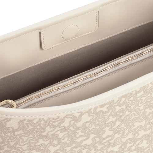 Bandolera grande beige Kaos Mini Lines