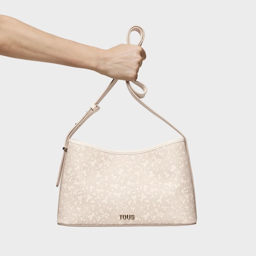 Bandolera grande beige Kaos Mini Lines