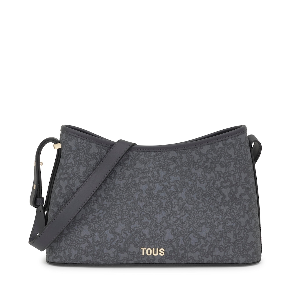 Large dark gray Crossbody bag Kaos Mini Lines