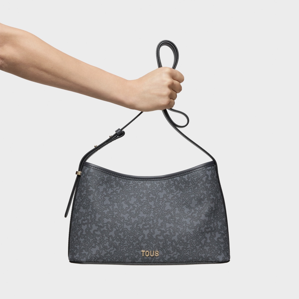 Large dark gray Crossbody bag Kaos Mini Lines